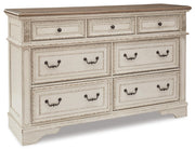 Realyn Twin Panel Bed with Dresser in Chipped White - PKG006712