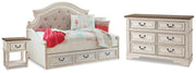 Realyn Twin Storage Daybed, Dresser and Nightstand - B743B92