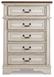 Realyn Twin Upholstered Panel Bed, Chest, Vanity and Nightstand - B743B99