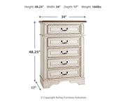 Realyn Twin Upholstered Panel Bed, Chest, Vanity and Nightstand - B743B99