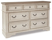 Realyn Two-tone Dresser and 2 Nightstands - B743B39