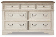 Realyn Two-tone Dresser and 2 Nightstands - B743B39