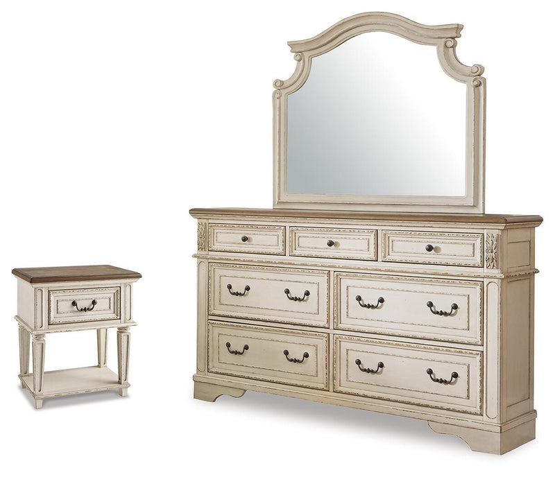 Realyn Two-tone Dresser, Mirror and Nightstand - B743B79