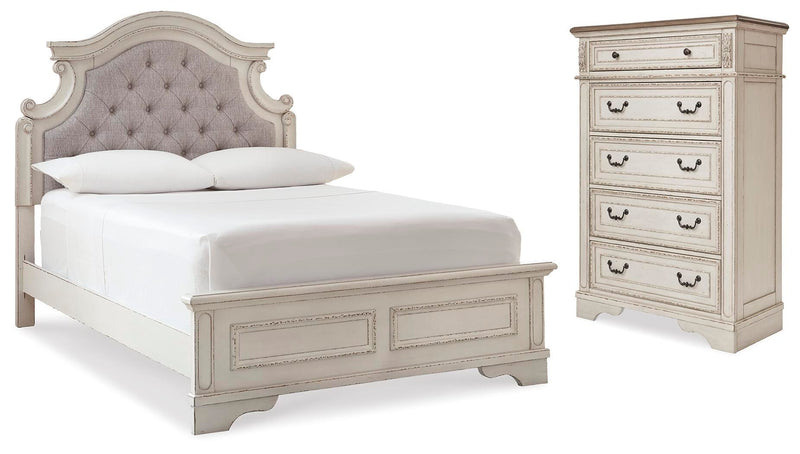Realyn Two-tone Full Panel Bed and Chest - B743B42