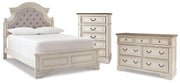 Realyn Two-tone Full Panel Bed, Dresser and Chest - B743B88