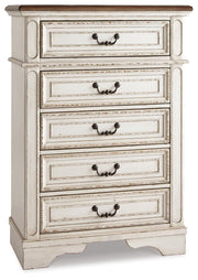 Realyn Two-tone Full Panel Bed, Dresser and Chest - B743B88