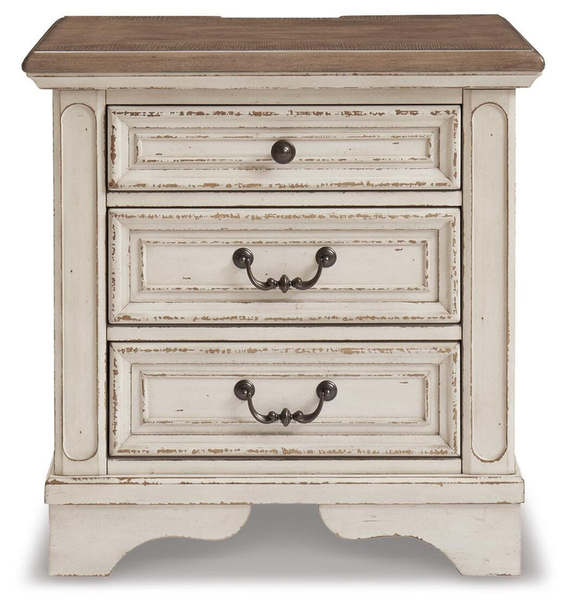 Realyn Two-tone Full Panel Bed, Dresser, Mirror and Nightstand - B743B40