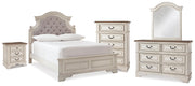 Realyn Two-tone Full Panel Bed, Dresser, Mirror, Chest and Nightstand - B743B81