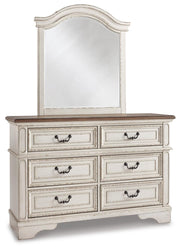 Realyn Two-tone Full Panel Bed, Dresser, Mirror, Chest and Nightstand - B743B81