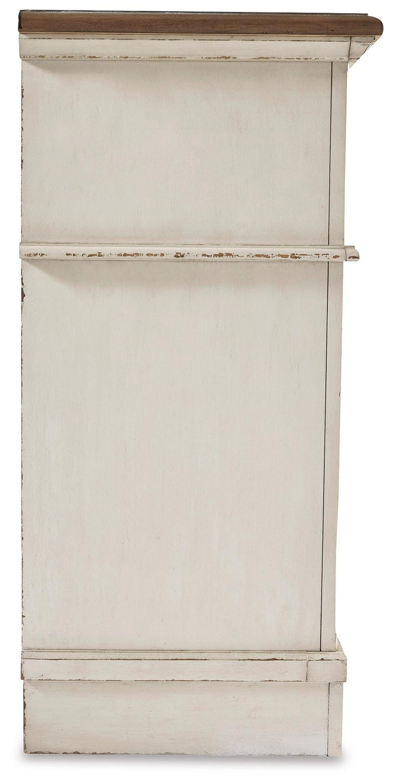 Realyn Two-tone Full Upholstered Panel Bed with Dresser - B743B34