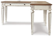 Realyn Two-tone Home Office Desk and Bookcase - H743H3