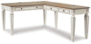 Realyn Two-tone Home Office Desk and Bookcase - H743H3