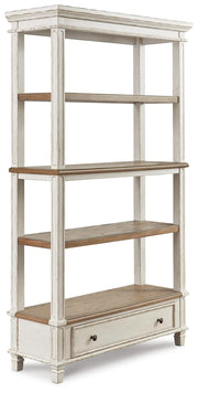 Realyn Two-tone Home Office Desk and Bookcase - H743H3