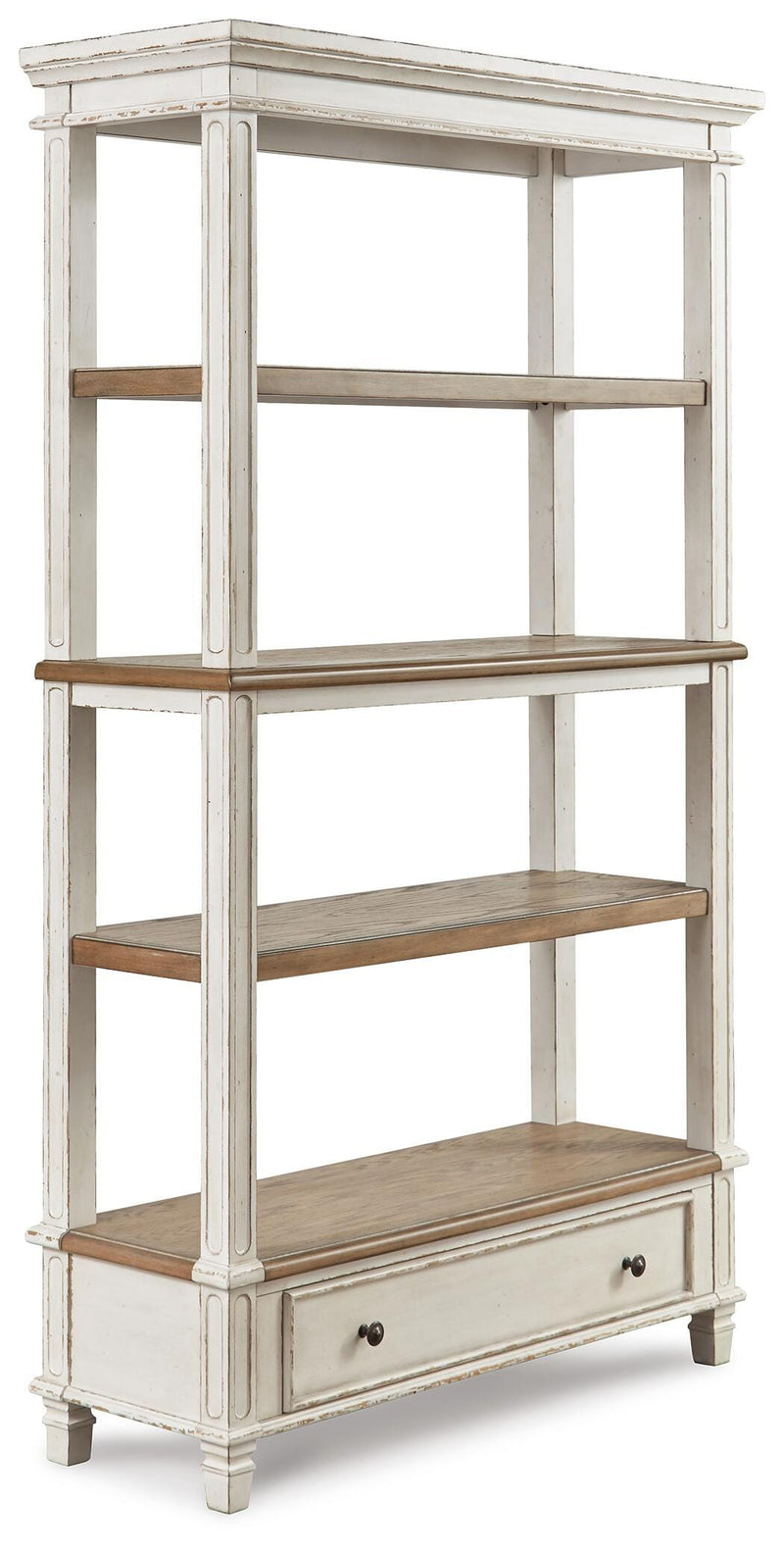 Realyn Two-tone Home Office Desk and Bookcase - H743H3