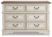 Realyn Two-tone King Panel Bed, Dresser and 2 Nightstands - B743B63