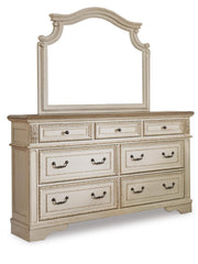 Realyn Two-tone King Panel Bed, Dresser, Mirror and 2 Nightstands - B743B70