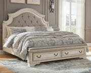 Realyn Two-tone King Storage Bed, Chest and 2 Nightstands - B743B50