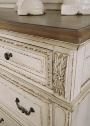 Realyn Two-tone King Storage Bed, Dresser and Nightstand - B743B62