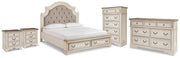 Realyn Two-tone King Storage Bed, Dresser, Chest and 2 Nightstands - B743B69
