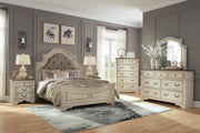 Realyn Two-tone Queen Panel Bed, Dresser, Chest and 2 Nightstands - B743B45
