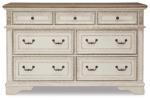 Realyn Two-tone Queen Panel Bed, Dresser, Chest and 2 Nightstands - B743B45