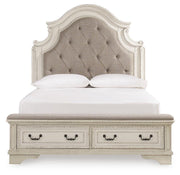 Realyn Two-tone Queen Panel Bed, Dresser, Mirror and 2 Nightstands - B743B83
