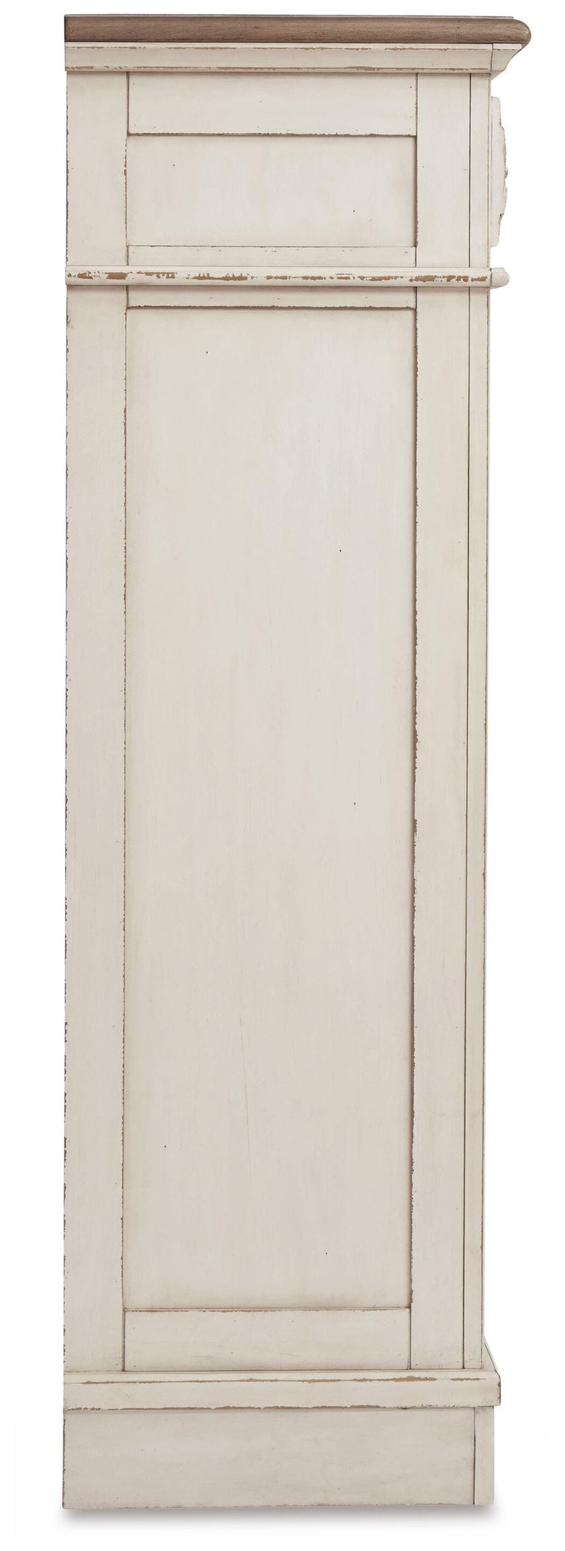 Realyn Two-tone Queen Upholstered Panel Bed and Chest - B743B54