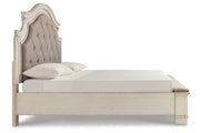 Realyn Two - tone Queen Upholstered Storage Platform Bed - Gate FurnitureQueen Bed