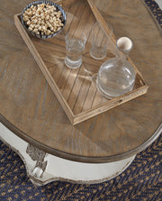 Realyn White/Brown Coffee Table and 2 End Tables - T743T1