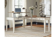 Realyn White/Brown 2 - Piece Home Office Lift Top Desk - Gate FurnitureOffice Desk