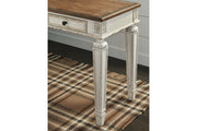 Realyn White/Brown 60" Home Office Desk - Gate FurnitureOffice Desks