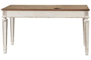 Realyn White/Brown 60" Home Office Desk - Gate FurnitureOffice Desks