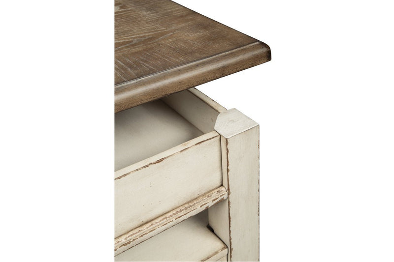 Realyn White/Brown Coffee Table with Lift Top - Gate FurnitureCoffee Table