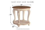 Realyn White/Brown End Table - Gate FurnitureEnd Table