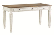 Realyn White/Brown Home Office Lift Top Desk - Gate FurnitureOffice Desks