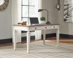 Realyn White/Brown Home Office Lift Top Desk - Gate FurnitureOffice Desks