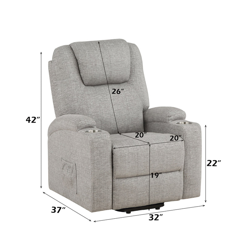 Recliner w/Power Lift & Massage - LV02180