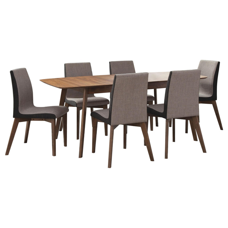 Redbridge 7-piece Rectangular Dining Set Natural Walnut - 106591-S7