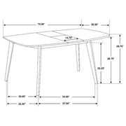 Redbridge 75-inch Extension Leaf Dining Table Natural Walnut - 106591