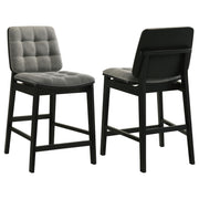 Redbridge Upholstered Counter Chair Grey and Black (Set of 2) - 193969BLK