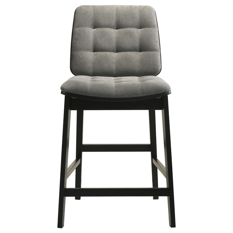Redbridge Upholstered Counter Chair Grey and Black (Set of 2) - 193969BLK