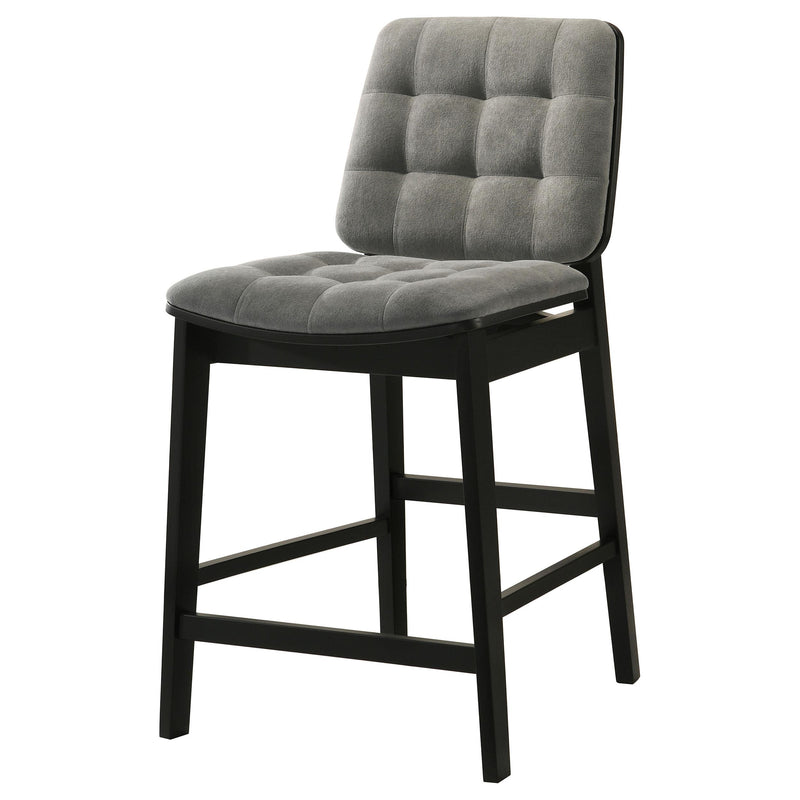 Redbridge Upholstered Counter Chair Grey and Black (Set of 2) - 193969BLK