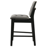 Redbridge Upholstered Counter Chair Grey and Black (Set of 2) - 193969BLK