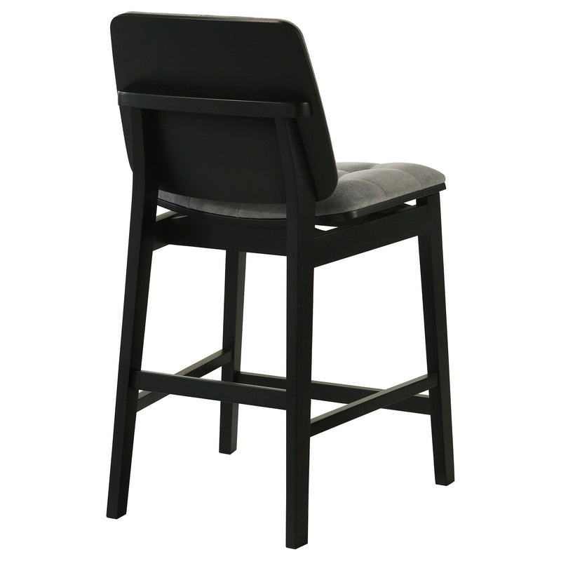 Redbridge Upholstered Counter Chair Grey and Black (Set of 2) - 193969BLK