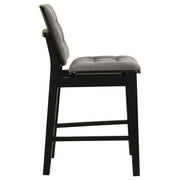 Redbridge Upholstered Counter Chair Grey and Black (Set of 2) - 193969BLK