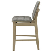Redbridge Upholstered Counter Chair Grey and Natural Oak (Set of 2) - 193969NAT