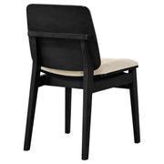 Redbridge Upholstered Side Chair Cream and Black (Set of 2) - 193952BLK