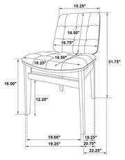 Redbridge Upholstered Side Chair Cream and Natural Oak (Set of 2) - 193952NAT