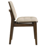 Redbridge Upholstered Side Chair Cream and Walnut (Set of 2) - 193952WAL
