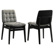 Redbridge Upholstered Side Chair Grey and Black (Set of 2) - 193962BLK